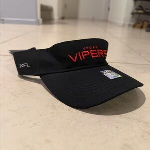 NWT XFL Vegas Vipers Official Merchandise Visor - Black - One Size